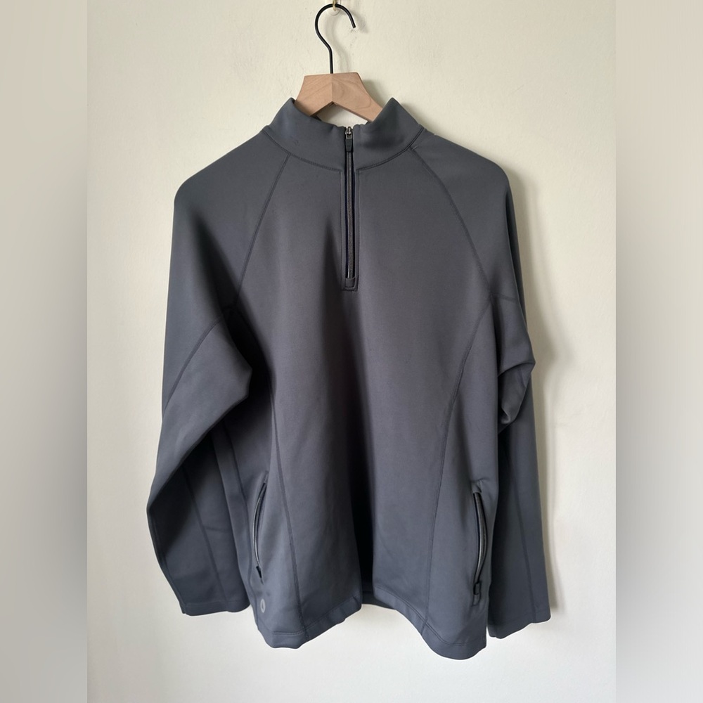 Untuckit Performance Quarter Zip Gray Large - image 1